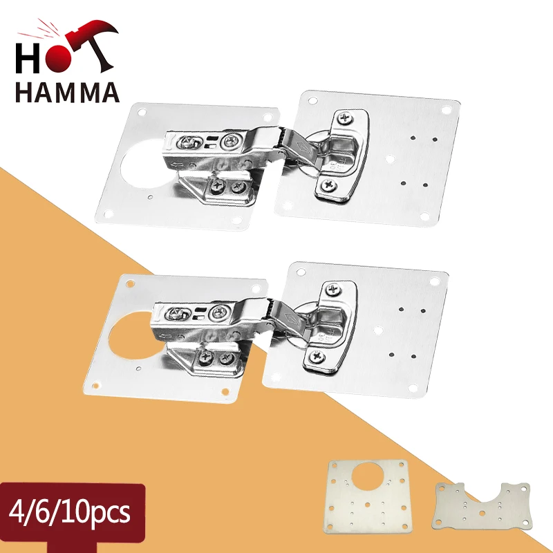 

6/8/10pcs Hinges Repair Plate Rust Resistant Stainless Steel Foldable Drawer Window Door Furniture Hardware Cabinet Accessories