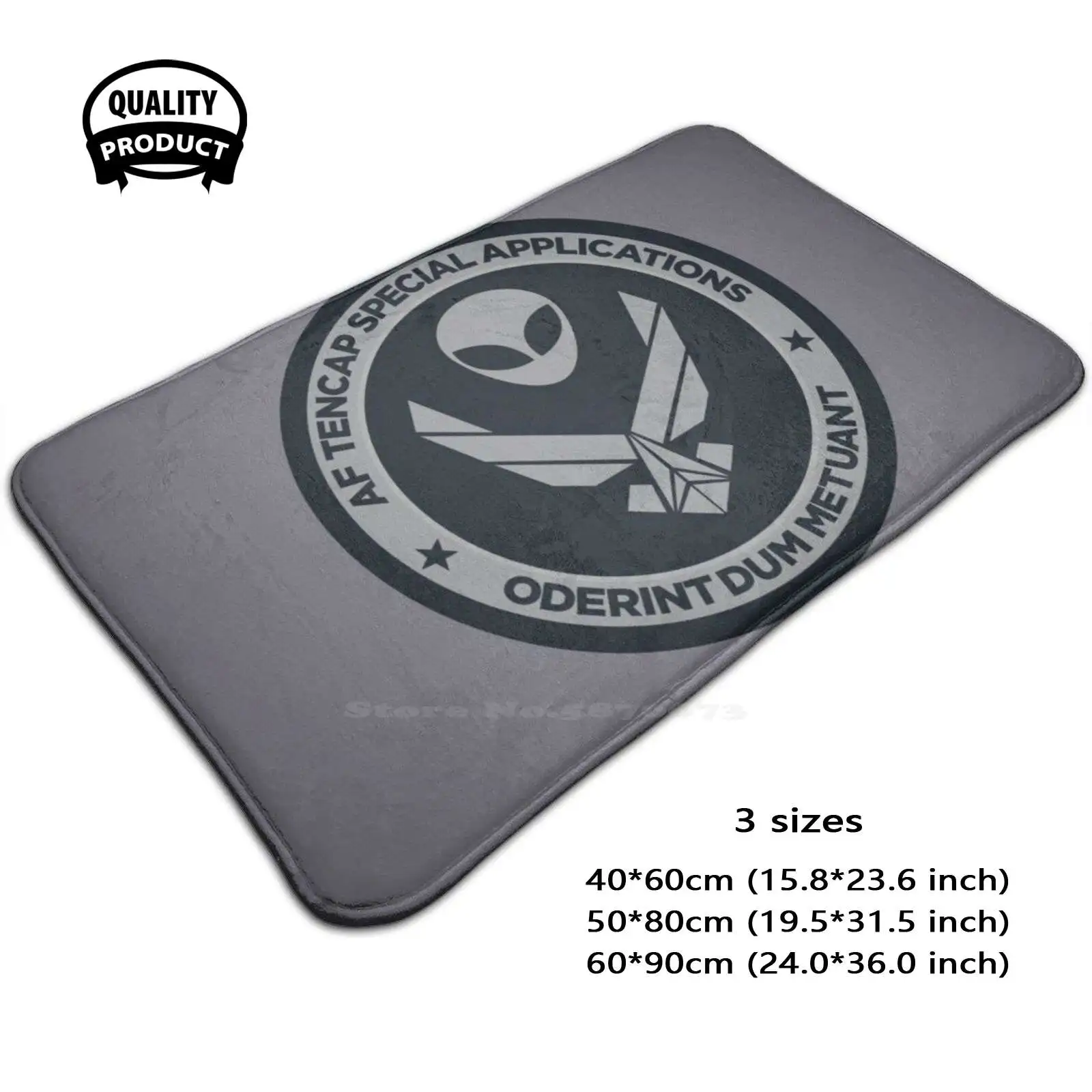 Tencap Spec Ops Soft Cushion Home Carpet Door Mat Car Rug Black Ops Airforce Miltary Area 51 Stealth Patch Greys Groom Lake