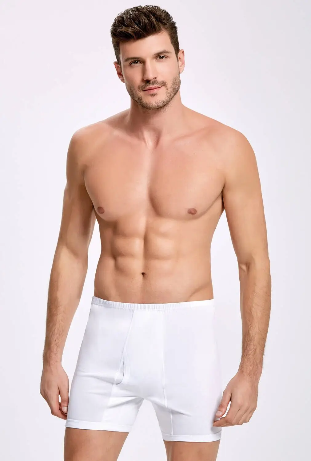 Principle of 1014 Long White Male Panties 3 PCs