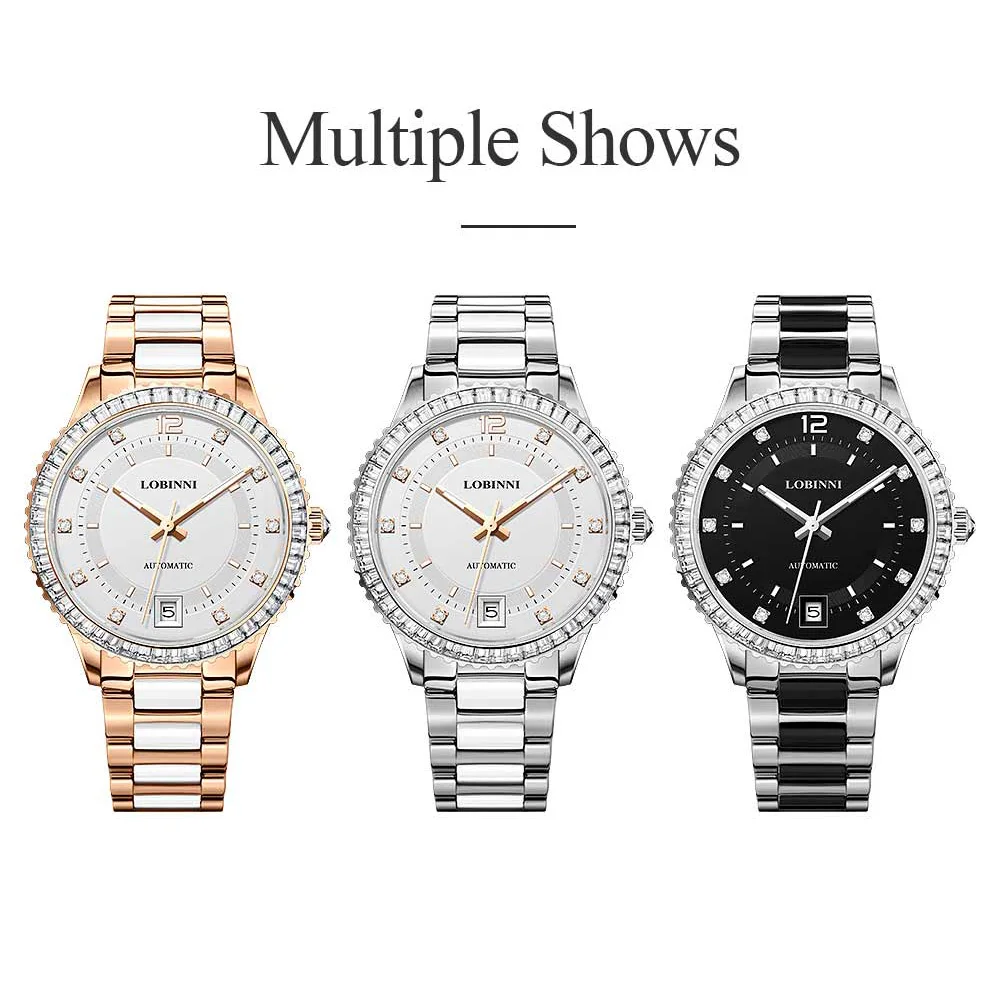 Lobinni New Women\'s Mechanical Watches Female MIYOTA Movement Fashion Casual Women Watch Famous Luxury Brands reloj mujer