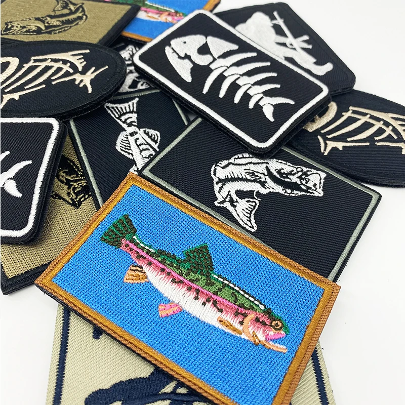 Fishing Special Forces 3D Embroidery Patches Military Tactics Badge Army Fan Clothing Denim Backpack Fashion Patch