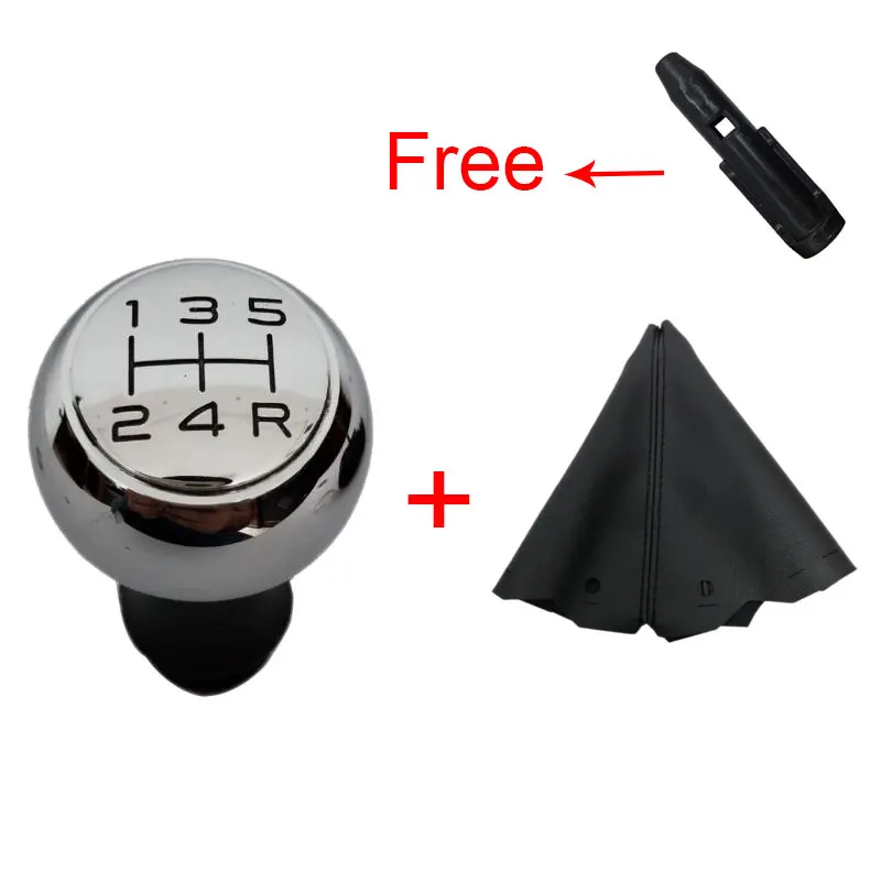 

5 Speed Manual Car Gear Shift Knob VTS Sports And Leather For Peugeot 106 206 306 406 107 207 307 407 Triumph C5 Senna C2