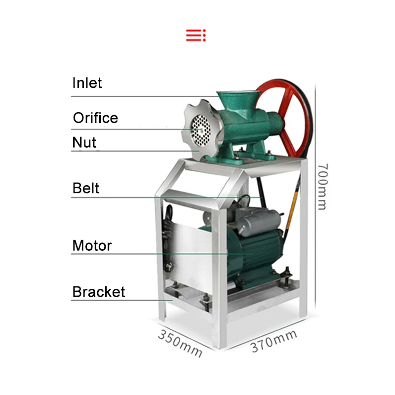 Tritacarne commerciale Tritacarne elettrico Trituratore di ossa da fattoria ad alta potenza Tritacarne multifunzione su larga scala