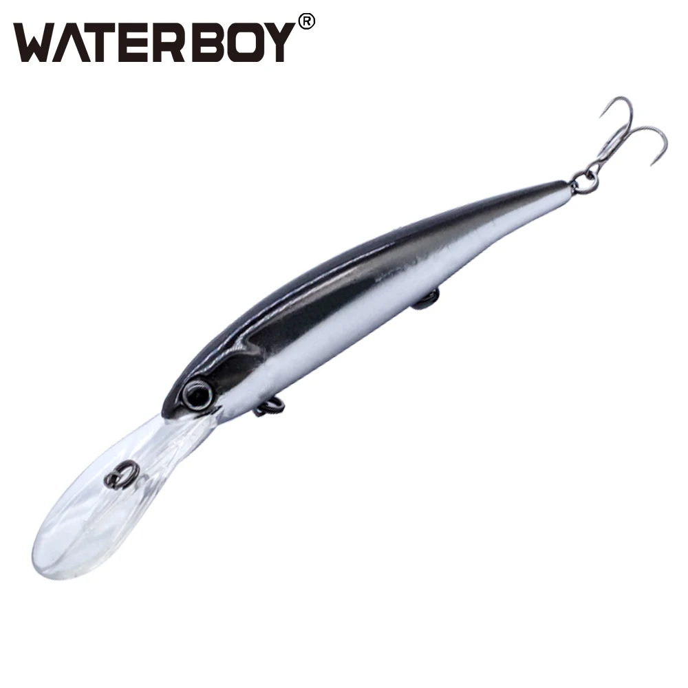 Băng Cướp Sâu Walleye Crankbaits 12Cm 20G Dài Môi Minnow Mồi Dụ Cá Wobbler Bơi Nhân Tạo Pesca Cứng Mồi Câu Cá