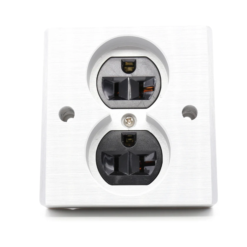 

1 Piece Black High Quality Power US Standard AC Power Receptacle Wall Outlet Copper Socket