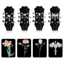 Guitar Headstock Decal Sticker Guitar Neck Sticker DIY Guitar Accessories For Acoustic Electric Guitar Bass Ukulele Guitar Parts