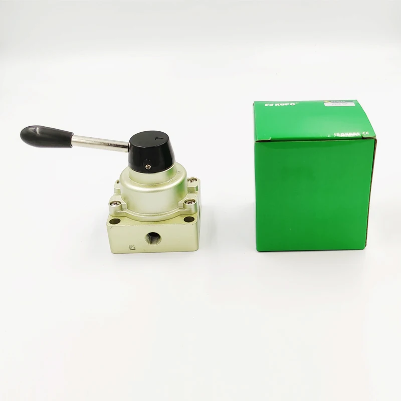 Hand Operated Pneumatic Valve HV-02 HV-03 HV-04 4 Port 3 Position 1/4