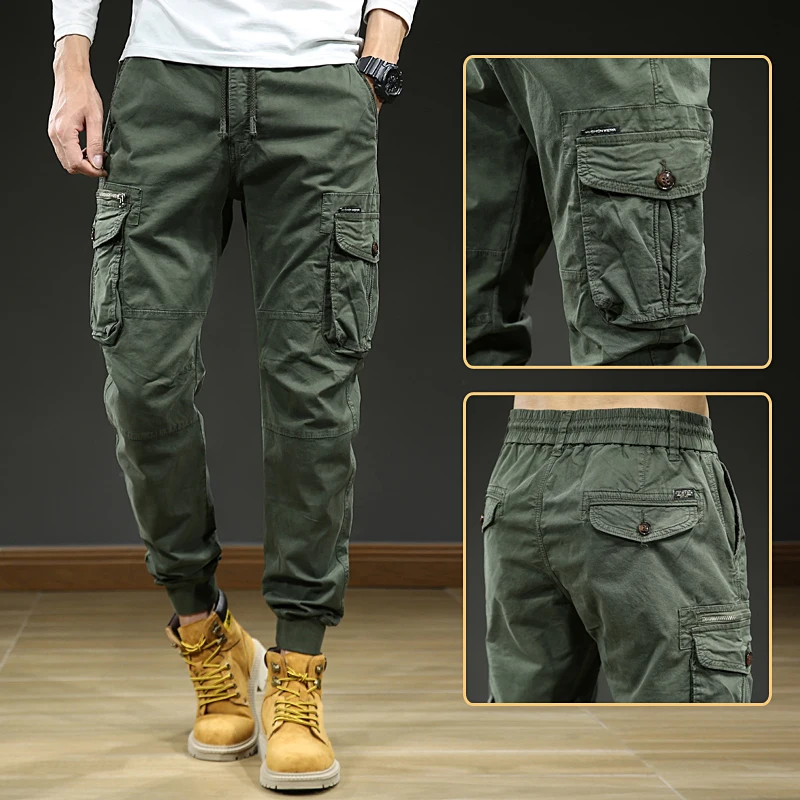 Men\'s Multi-pocket Tactical Trousers Army Pants Outdoor Oversize Cargo Pants City Tactical Street Culture Cotton Trousers