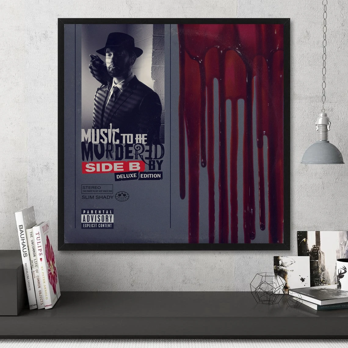 Eminem Music To Be Murdered By - Side B Rap Music Album Cover Poster Canvas Print Home Decoration Wall Painting ( No Frame )