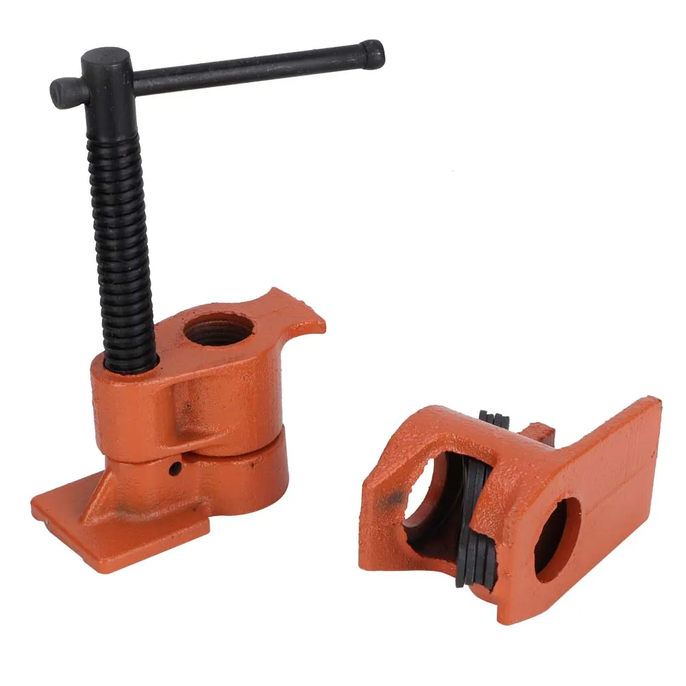 1/2 inch Heavy Duty Pipe Clamp Vise Fixture Set Woodworking Tool Kit Drill Bit Set Wood Gluing Pipe Clamps Woodworking Access