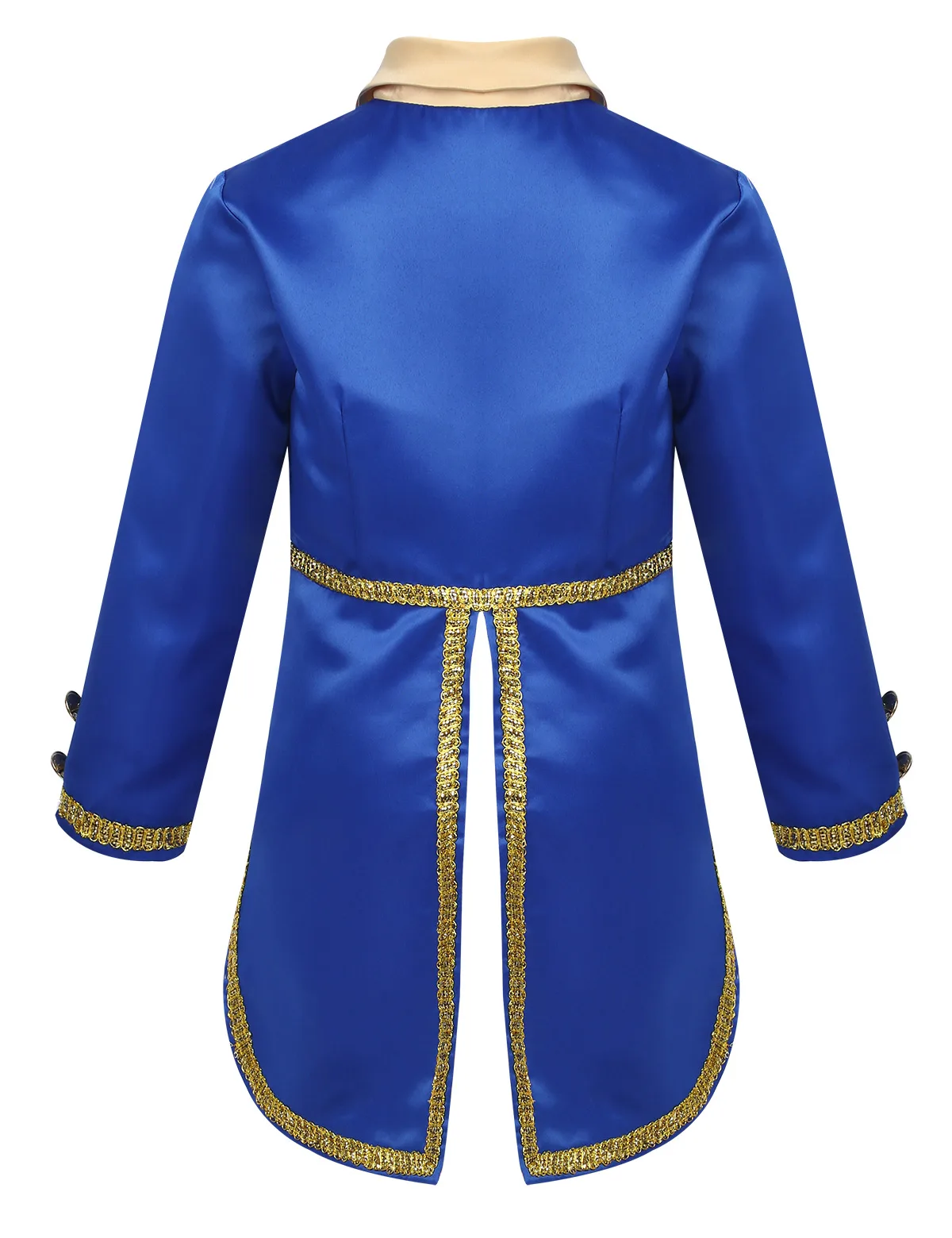 Kids Boy Prince Cosplay Costume Long Sleeve Turn-Down Collar Tuxedo Jacket Royal Court Prince Tailcoat Halloween Carnival Party