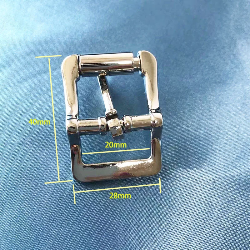 5Pcs Solid Silver Roller Buckle Single Pin Middle Center Bar Buckle for Leather Craft Bag Belt Strap Halter Harness