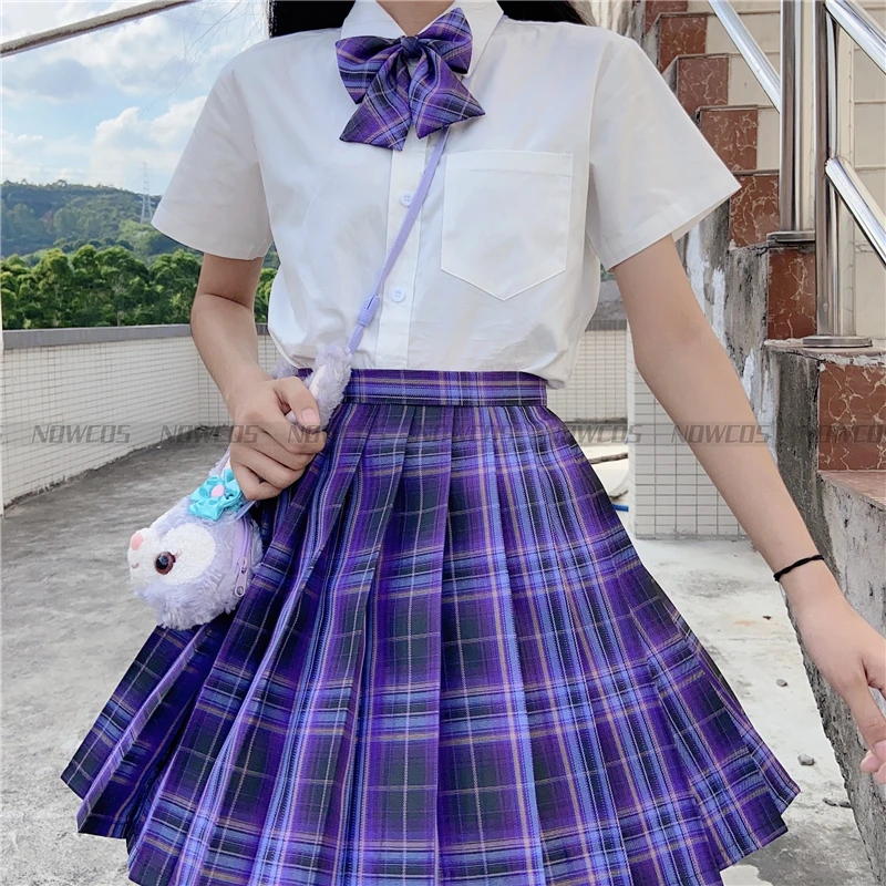 [Sweetheart Storm] JK School Uniform Plaid Skirt For Girls Summer High Waist Pleated Skirts Women Dress Students College Clothes