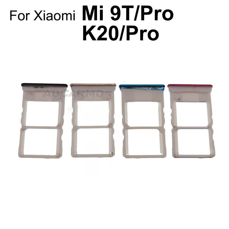 Aocarmo For Xiaomi Mi 9T Pro SIM Card Tray Holder For Redmi K20 Pro Replacement Parts