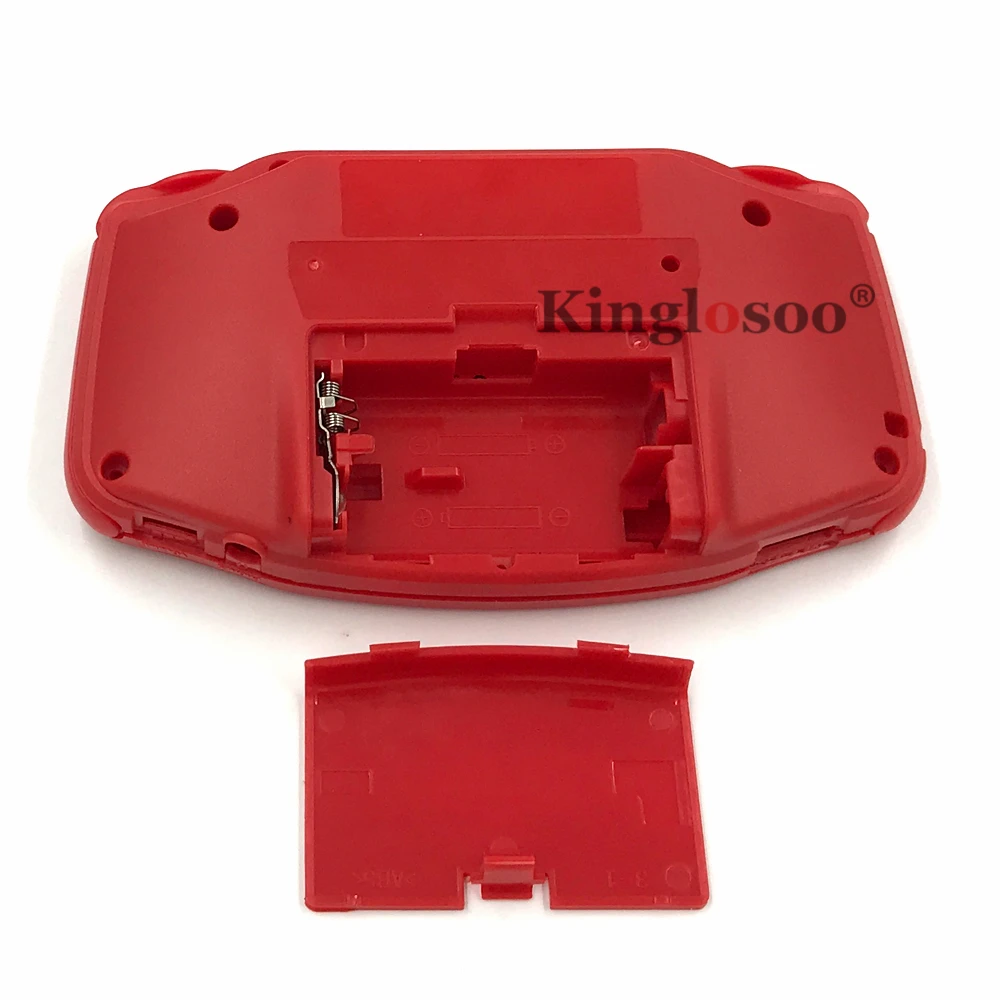 Полностью чистый красный чехол для Gameboy Advance GBA, запасные кнопки для объектива, резиновые накладки