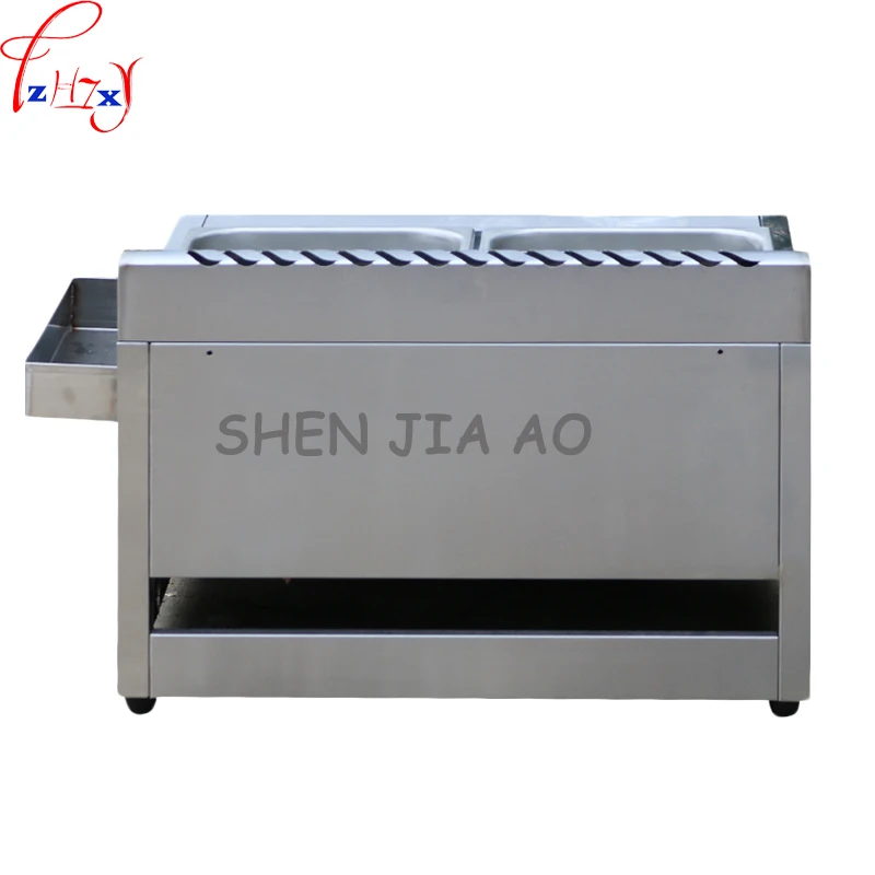 1PC Commercial Gas Fryer Deep Stainless Steel Energy Saving Double Cylinder Sieve Fries Fried Chicken Frying Machine Frying Pan