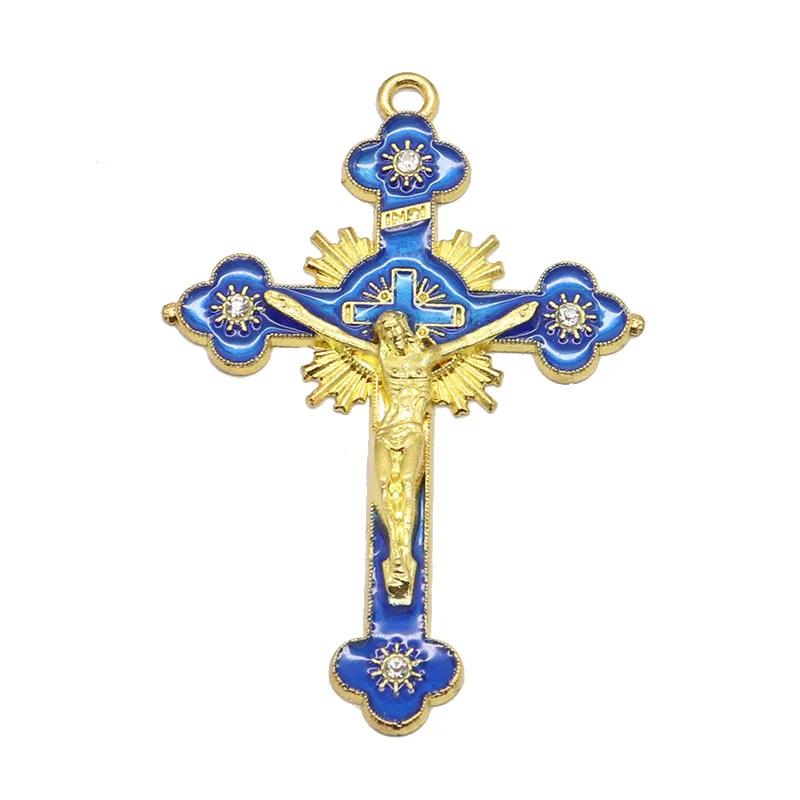 Antique Catholic Church Relics Wall Crosses Crucifix Jesus Christ Cross Pendant Wall Crucifix Home Chapel Decoration Keychain