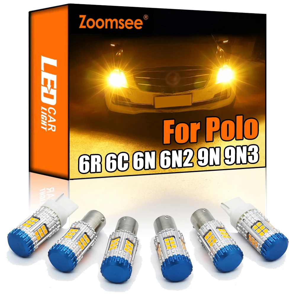 Zoomsee Canbus For VW POLO 6R 6C 9N 9N3 6N 6N1 6N2 1994-2017 No Hyper Flash Error Auto Lamp LED Turn Signal Light Indicator Bulb