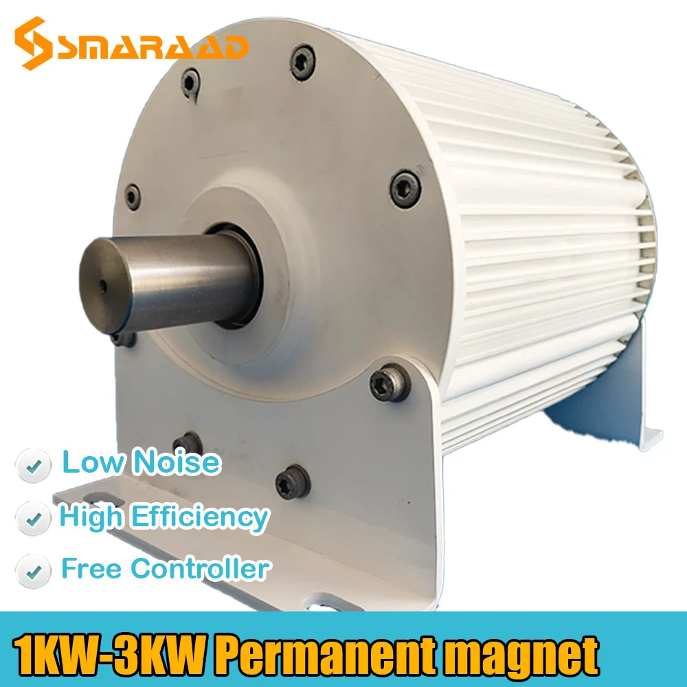 

New Energy Wind Generator And Turbine Low Speed 1000W 2000W 3000W 48V 96V 110V 220V Gearless Permanent Magnet Generator