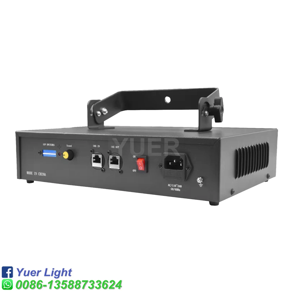 YUER-luz láser de animación de doble cabezal a todo Color, galvanómetro de 20K con Control de voz DMX512 para DJ, discotecas, bodas, escenarios, bares y clubs nocturnos