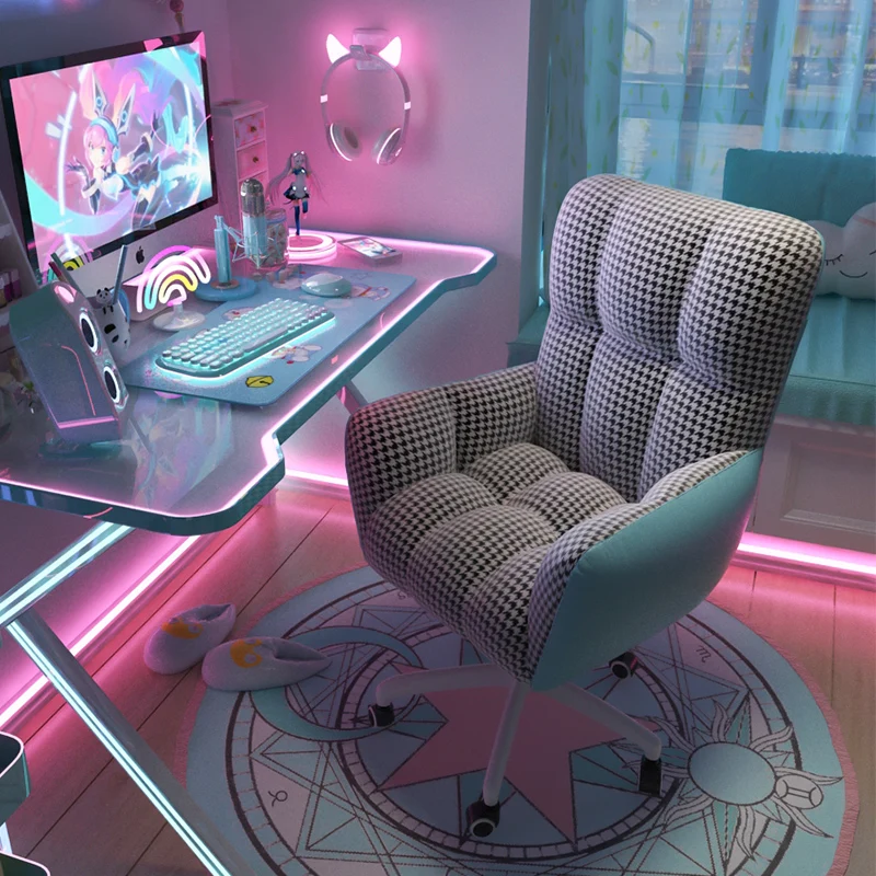 Computer Chair Office Home Comfortable Sofa Chair Student Dormitory Bedroom Study Chair Lift Rotary Backrest Foldable