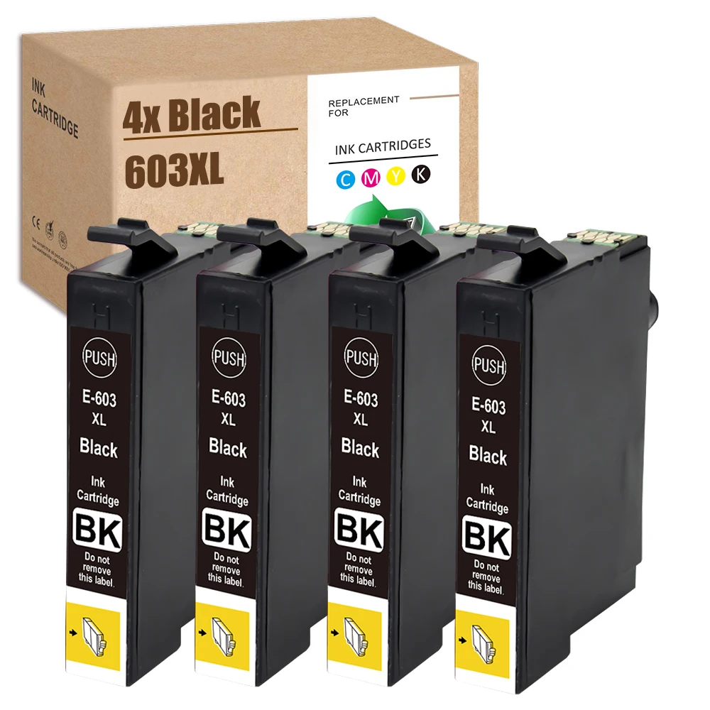 Black 603 XL Ink Compatible for Epson 603XL for XP-4100 XP 4105 XP-2100 XP-2105 XP-3100 WF-2810 WF-2830 WF-2835 WF-2850 Printer