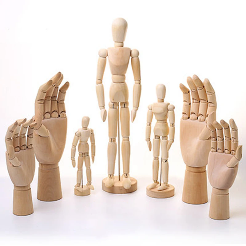 

Mannequin Puppet Movable Joint Wood Man Wooden Hands Decorative Model Art Painting Model Drawing Model Art Sketch Handcrafts