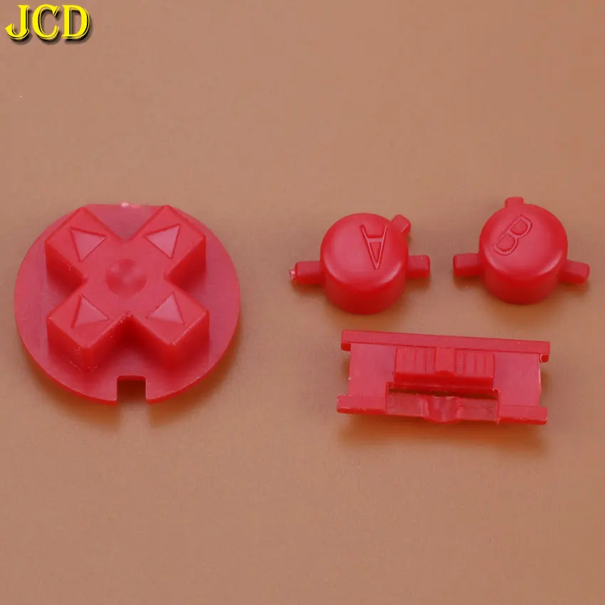 JCD 1ชุดพลาสติก ON OFF ปุ่ม Keypads สำหรับ Gameboy Color GBC ที่มีสีสันปุ่มชุดสำหรับ GBC D แผ่นปุ่ม B เปลี่ยน