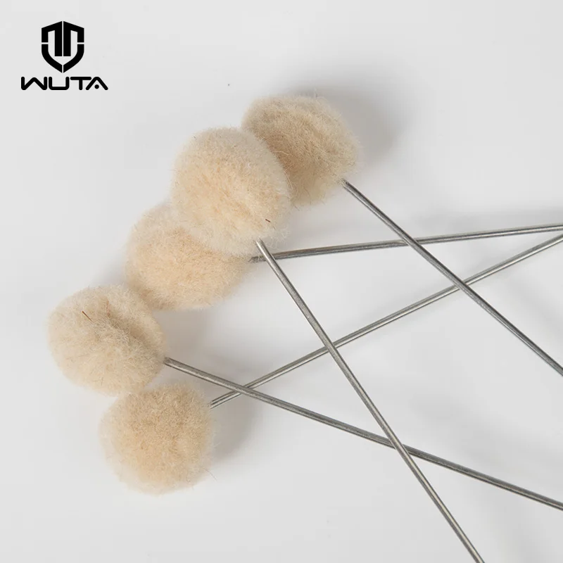 WUTA 10pcs/pack Natural Wool Daubers Leather Dyeing Finishes Applicator Glue Paint  leather craft tool Send by Standard Shipping