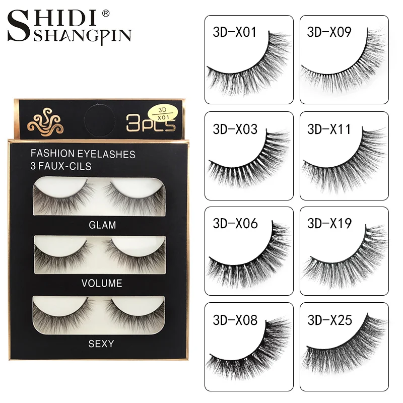 

SHIDISHANGPIN 10 lots natural false eyelashes fake lashes short makeup 3d mink lashes 30 pairs eyelash extension mink eyelashes