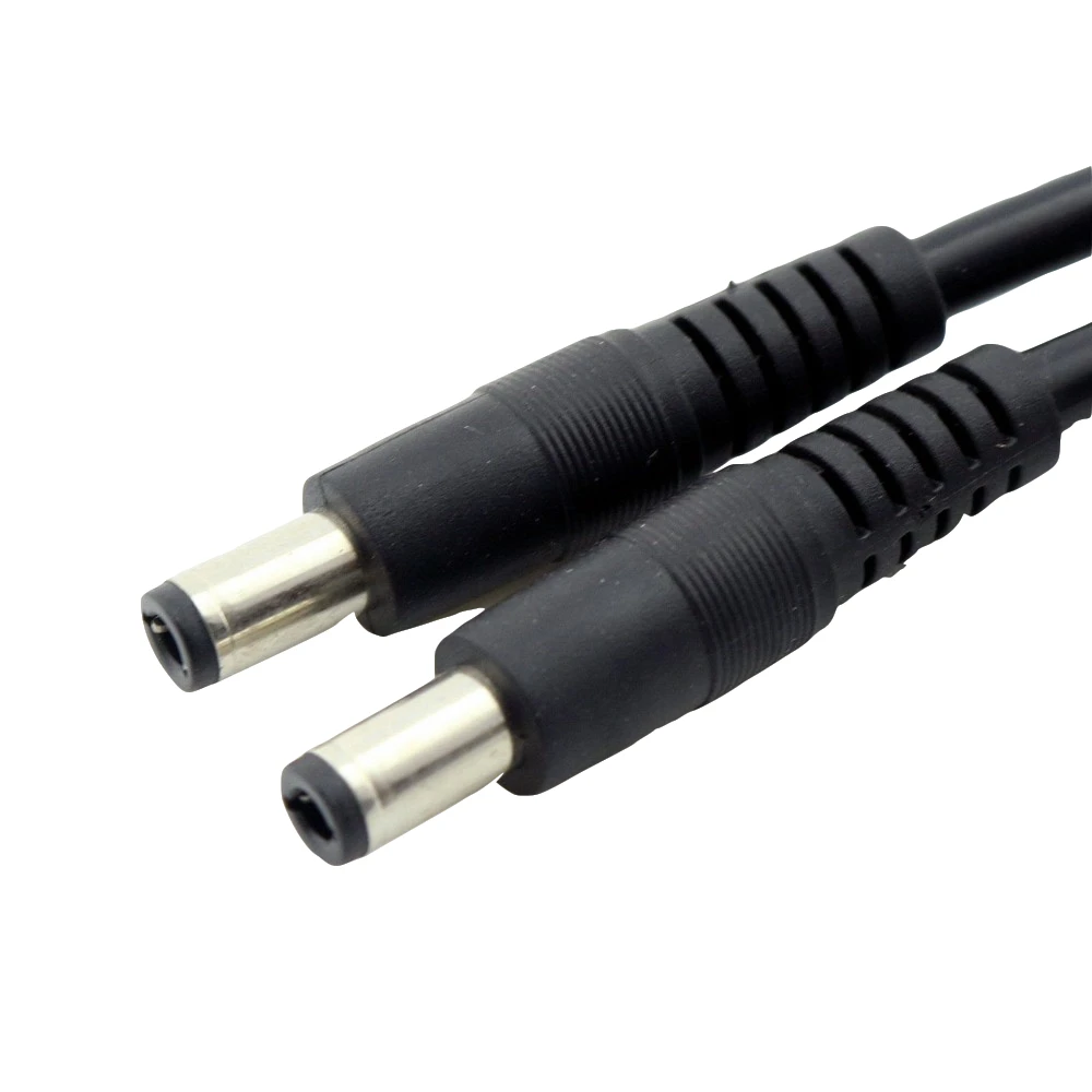 10x alimentación de CC 5,5x2,5mm macho a 5,5x2,5mm enchufe macho 18AWG Cable conector de extensión 50cm/1m/2m