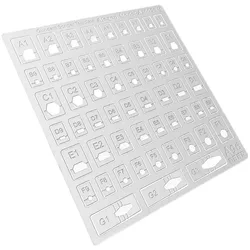 Flat Folding Engraved Scribing for Gundam Model Hobby Tool Scriber Template Auxiliary Ruler
