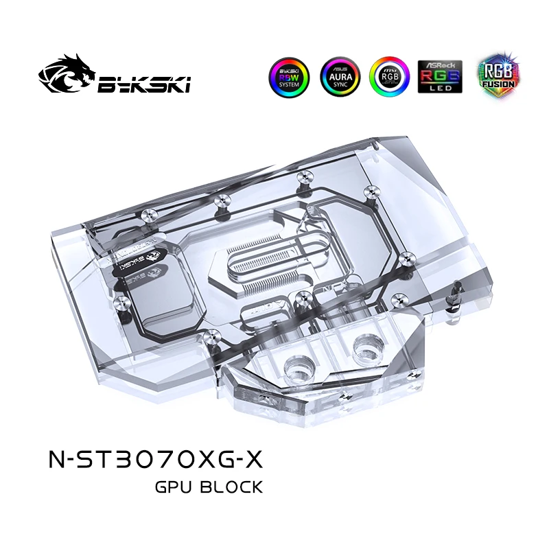 Bykski Watercooler For ZOTAC Geforce RTX 3070 X GAMING OC 8G/Twin Edge ,With Back Plate ,Full Cover Water Block, N-ST3070XG-X