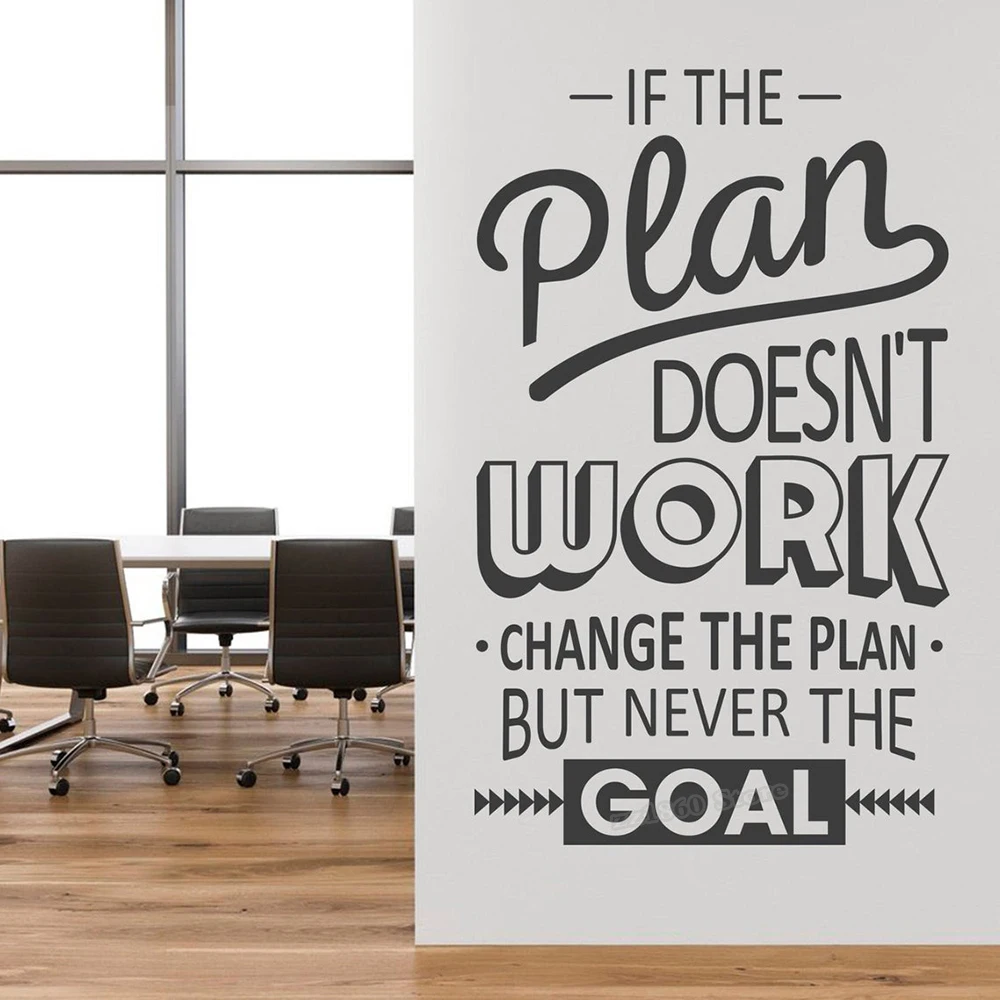 

If the Plan Wall Sticker Office Quote Wall Decal Decor for Office Decor Design Removable Vinyl Sticker Office Wall Decor B934