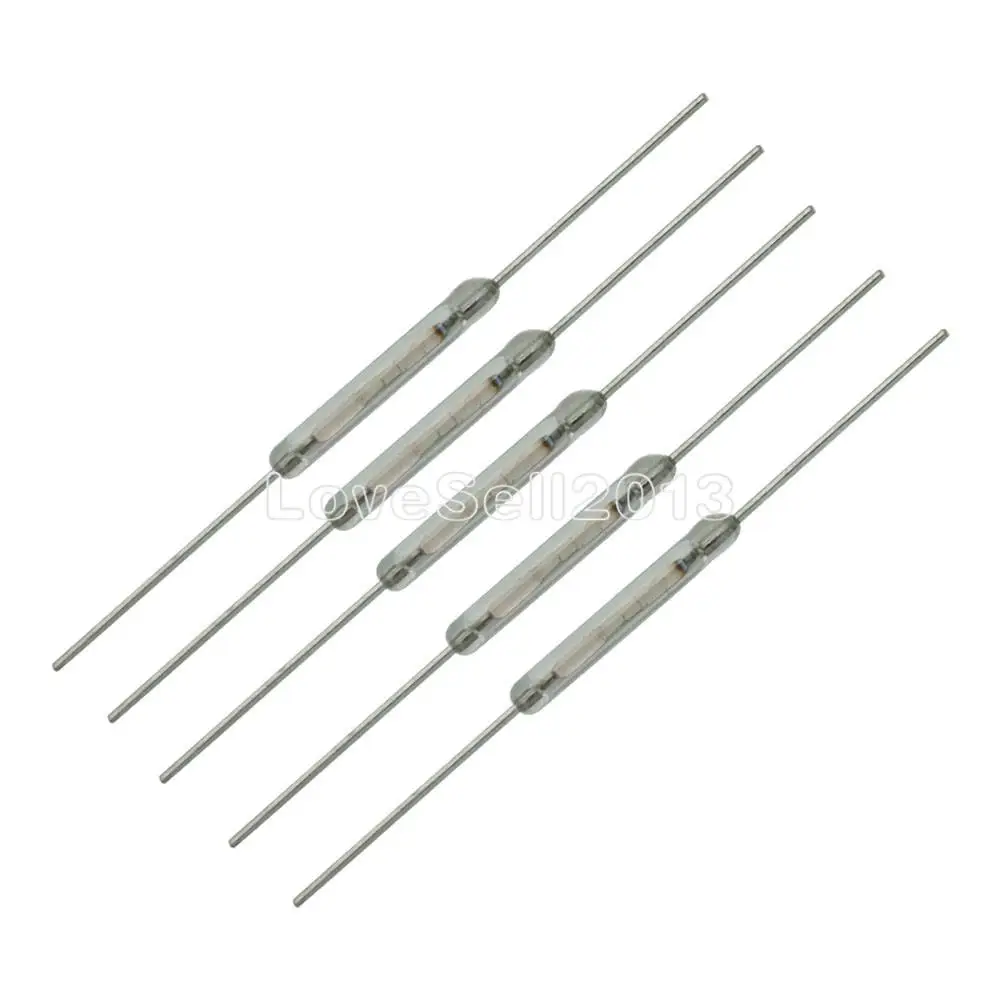 5pcs N/O Reed switch Magnetic Switch 2 * 14mm Normally Open Magnetic Induction switch For Arduino