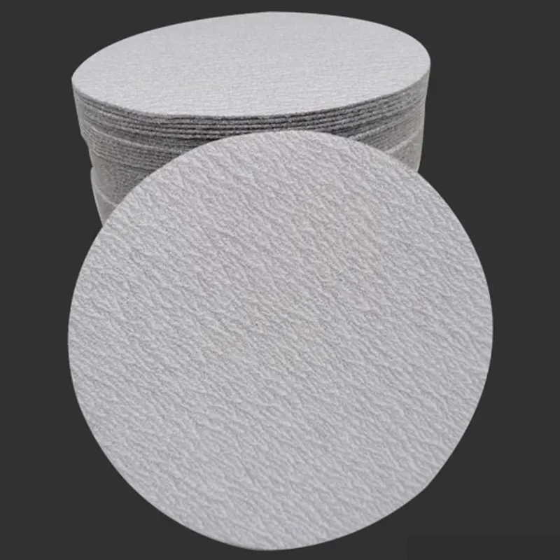 50pcs 5 Inch 125mm White Round Dry Scrub Sandpaper Disk Sand Sheets Grit 60-600 Hook Loop Sanding Disc for Polish