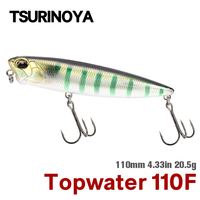 TSURINOYA 110F Topwater Pencil Fishing Lure DW58 110mm 20.5g Artificial Floating Hard Baits Pike Bass Stickbait