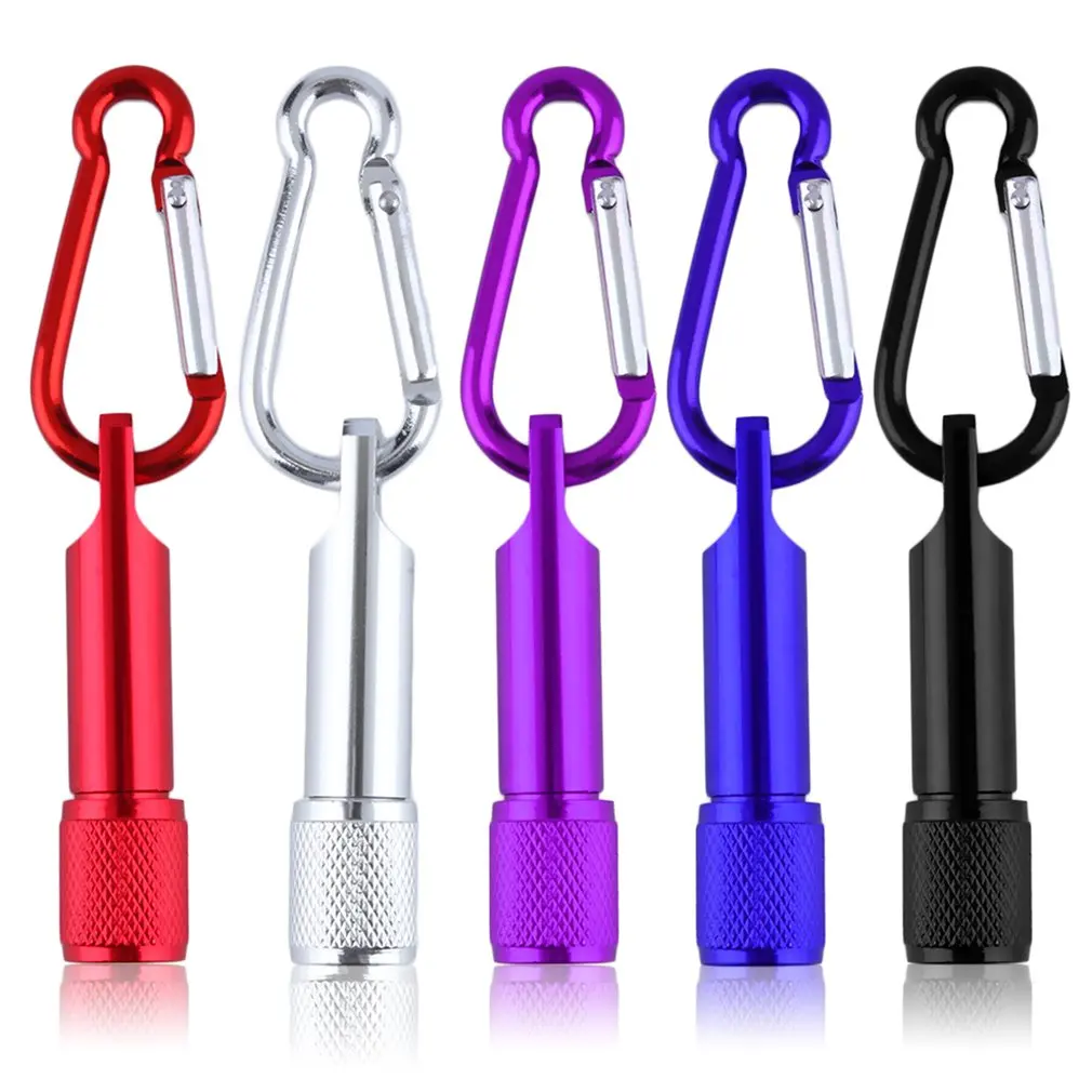 Mini linterna LED portátil para acampar, llavero de aluminio con luz LED para defensa personal, lámpara para exteriores