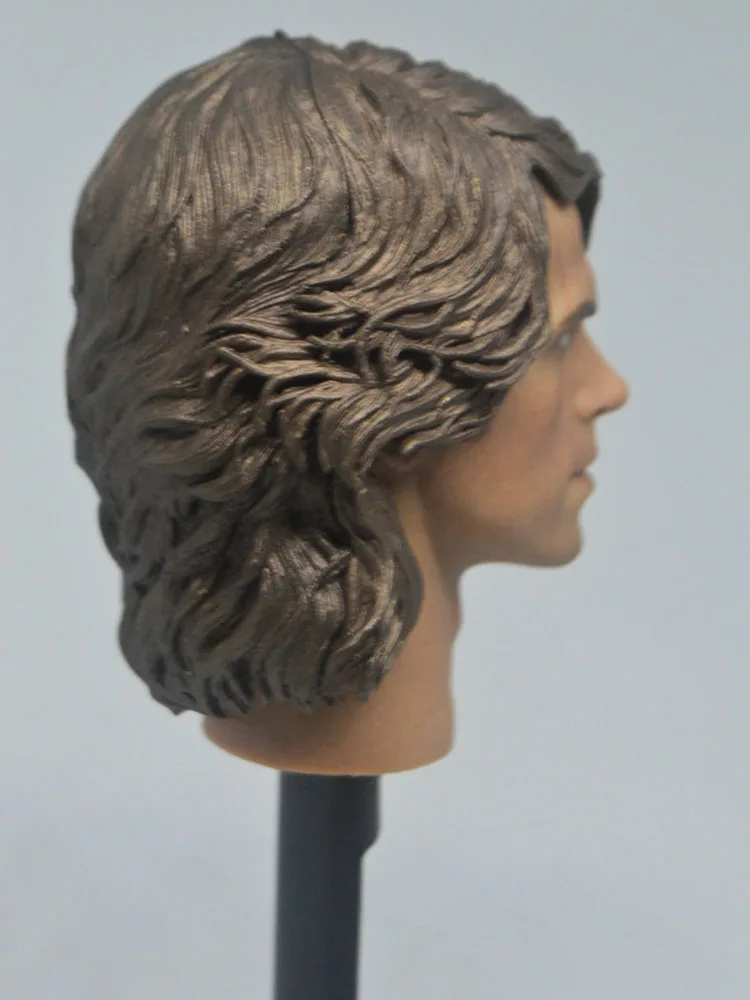 In magazzino 1/6 Custom Man Head Anakin Skywalker Sculpt Toy PVC Carving Model Fit 12 \