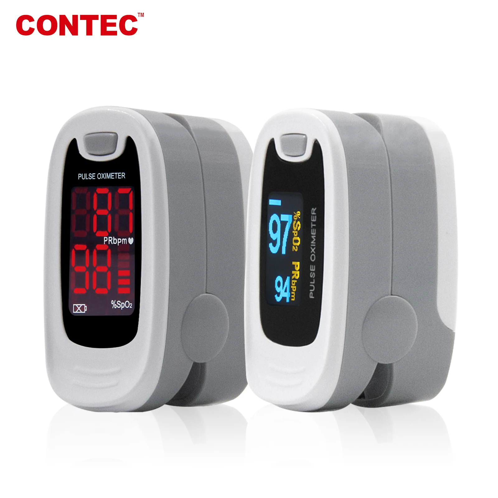 CONTEC  Finger Pulse Oximeter Blood Oxygen Saturation Meter Heart Rate Monitor OLED Oximetro de dedo Monitor Health Care LED