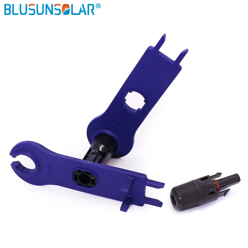 1 paio di chiavi/connettori personalizzate blu per strumento di disconnessione del connettore del pannello solare
