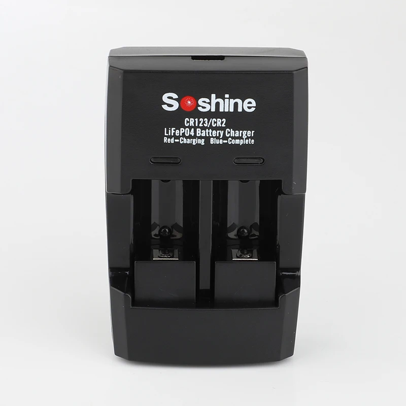 Soshine Intelligent Rapid LiFePO4 Battery Charger for 16340 15266 14250 Battery RCR 123 CR2 CR123 Charger