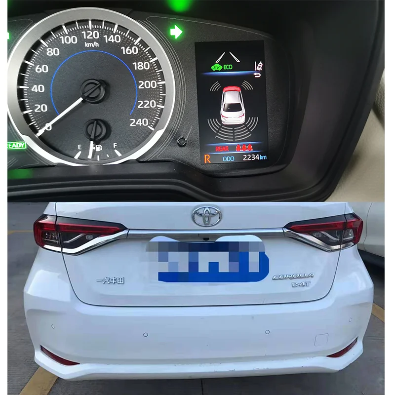 Parking Sensor Front Rear for Toyota Camry Corolla Avalon RAV4 C-HR Prado Sienna Highlander LC200Displayed on Factory Screen