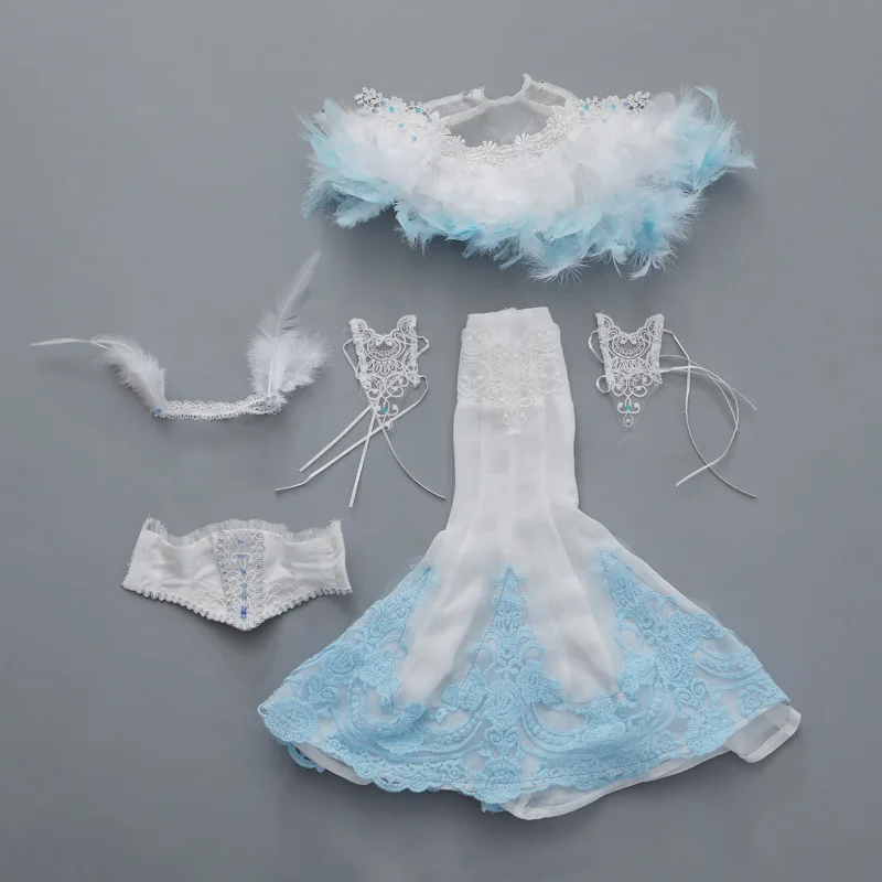 

BJD Clothes 1/4 Minifee Rendia Wind of Hope Active Line Girl Body Blue Feather Peacock Goddess Outfit Doll Accessories Fairyland