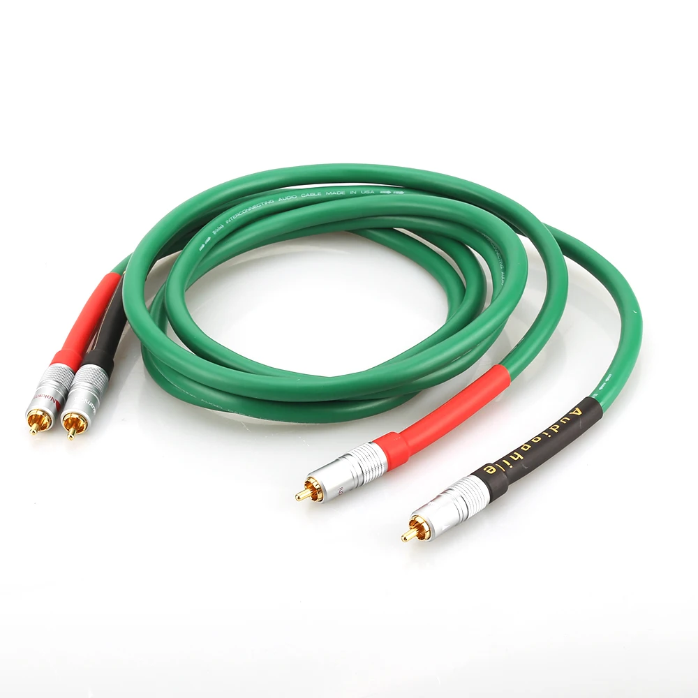 X403 1Pair High Quality Mcintosh 2328 Copper Silver Plated Audio Cable Interconnect Wires with Gold Plated RCA Plug