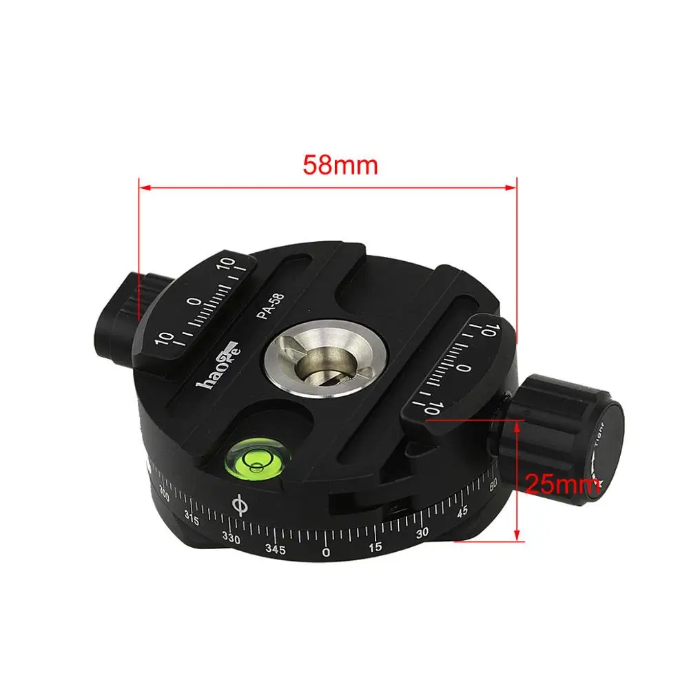 Haoge-braçadeira panorâmica para trilho, acabamento em forma de cauda de andorinha dupla, 140mm, pinça, encaixe para macro, zoom