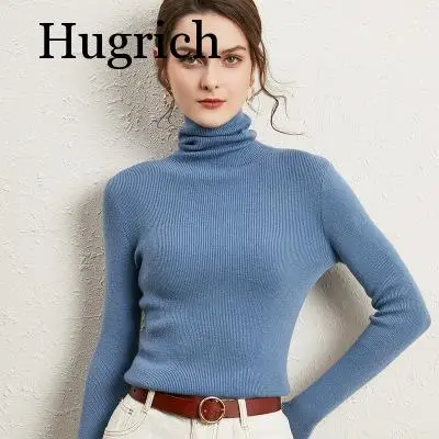 Soft Woolen Sweater Women's Autumn Winter 2020 New Style Solid Color Slim All-Match High-Neck Knitted Bottoming Shirt Warm Women