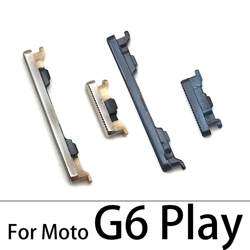 New For Moto G4 G6 G7 G8 Plus Play Side Volume Button + Power ON / OFF Buttton Key Set Replacement Parts