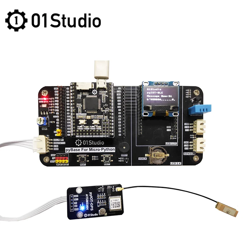 01Studio pyIOT- GPS Beidou BDS Daul-Mode Module Flight Control Satellite Positioning Navigator ATGM336H MicroPython Develop