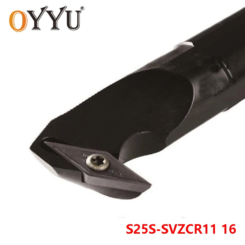 

OYYU S25S-SVZCR11 S25S-SVZCR16 Internal Lathe Cutting Shank 25mm SVZCR Turning Tool Holder Carbide Inserts Arbor